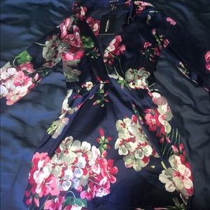Navy Floral mini dress